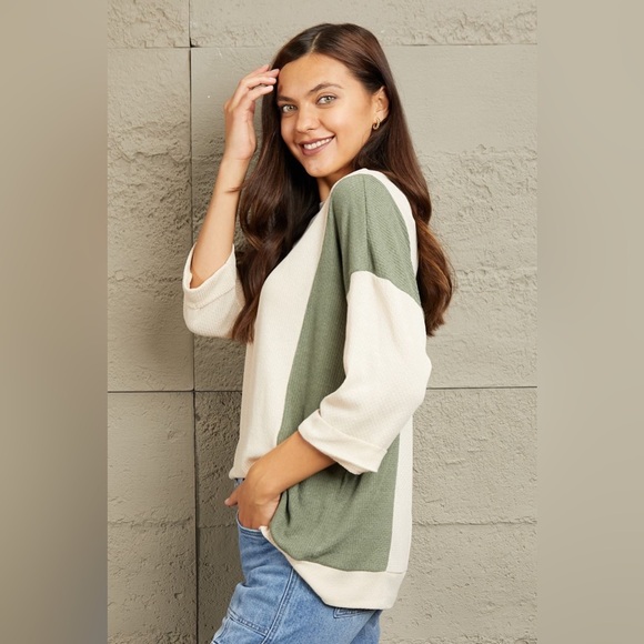 Sew In Love Tri-Color Pattern Blouse - Picture 3 of 11